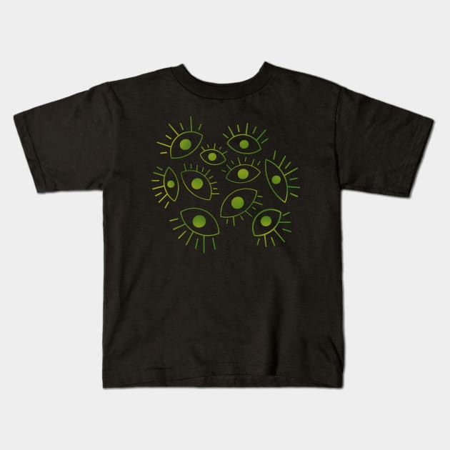 Eyes of the Void Kids T-Shirt by rollingtape